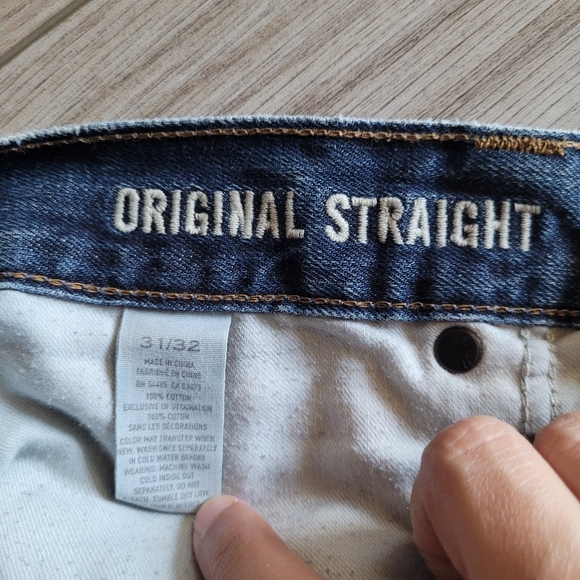American Eagle Original Straight Outdoors Reliable 100% Cotton Jeans 31/32 - Picture 3 of 9